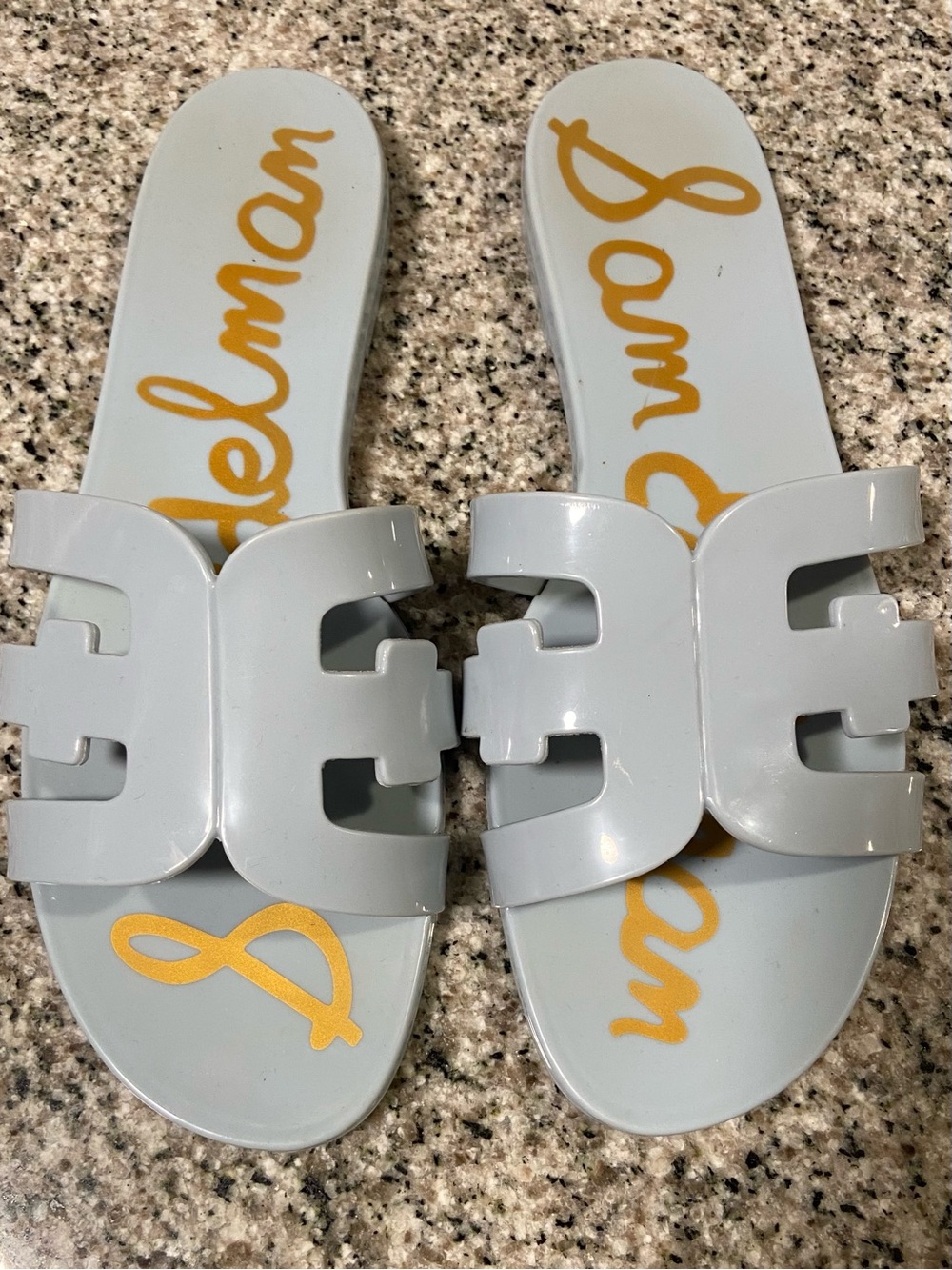 Sam Edelman Bay  Jelly Double E Signature Logo Slide Sandals Size 11M